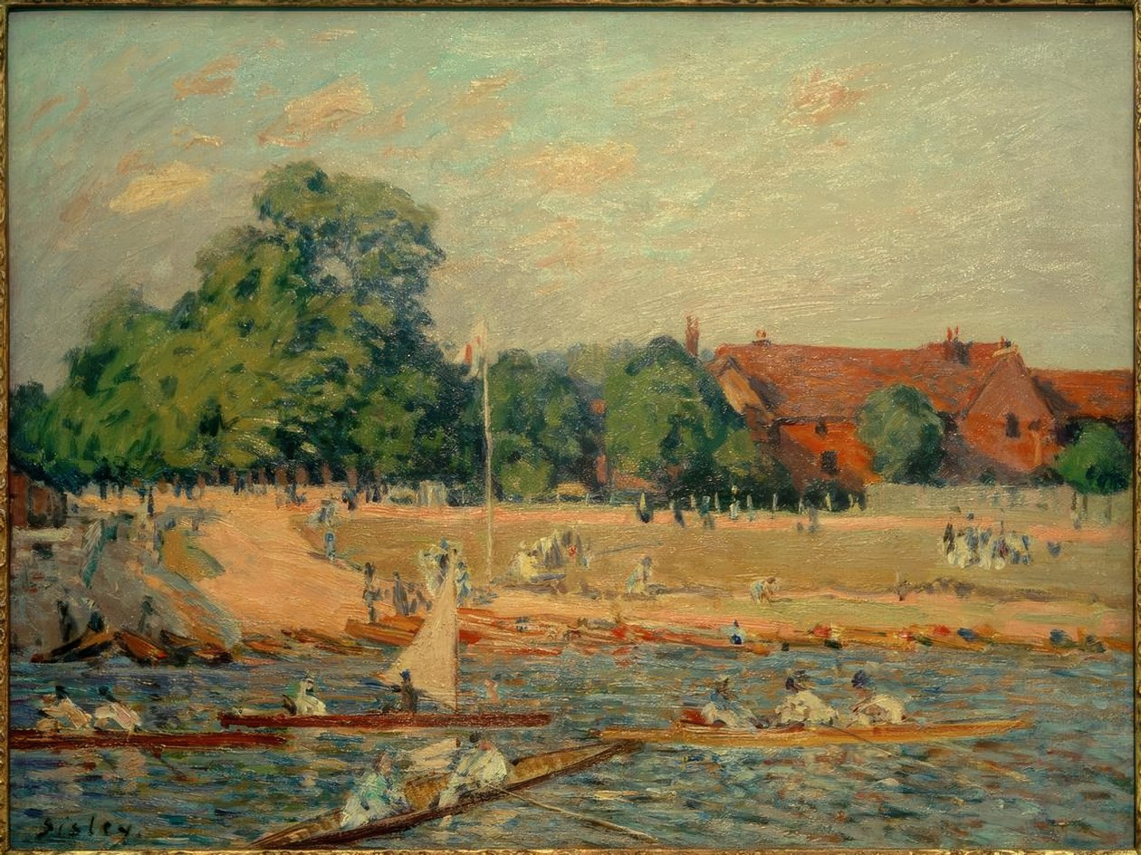 Regatta em Hampton Court de Alfred Sisley