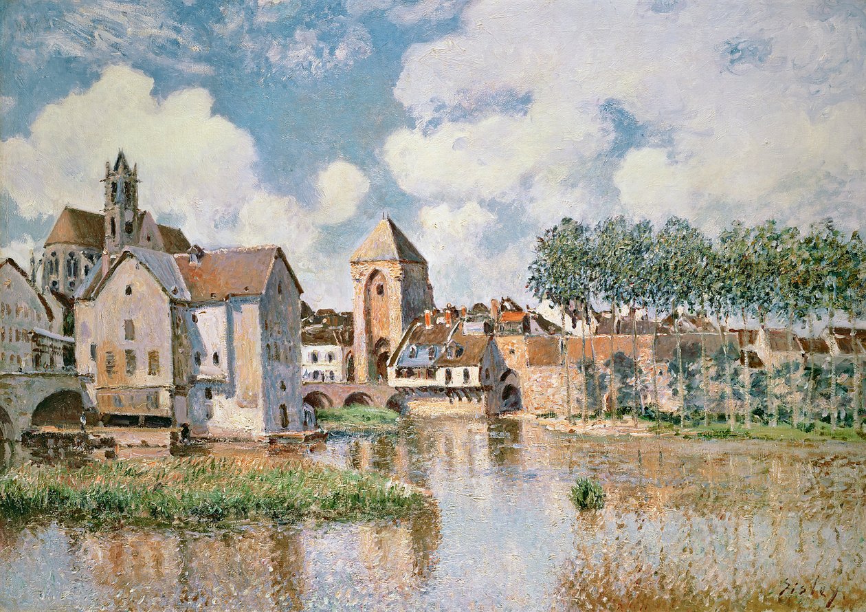 Moret-sur-Loing, a Porte de Bourgogne, 1891 de Alfred Sisley