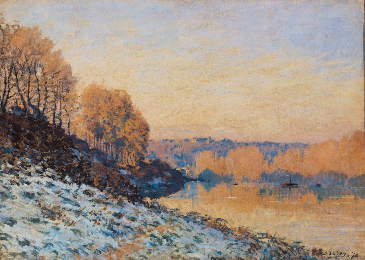 Port-Marly, Geada Branca, 1872 de Alfred Sisley