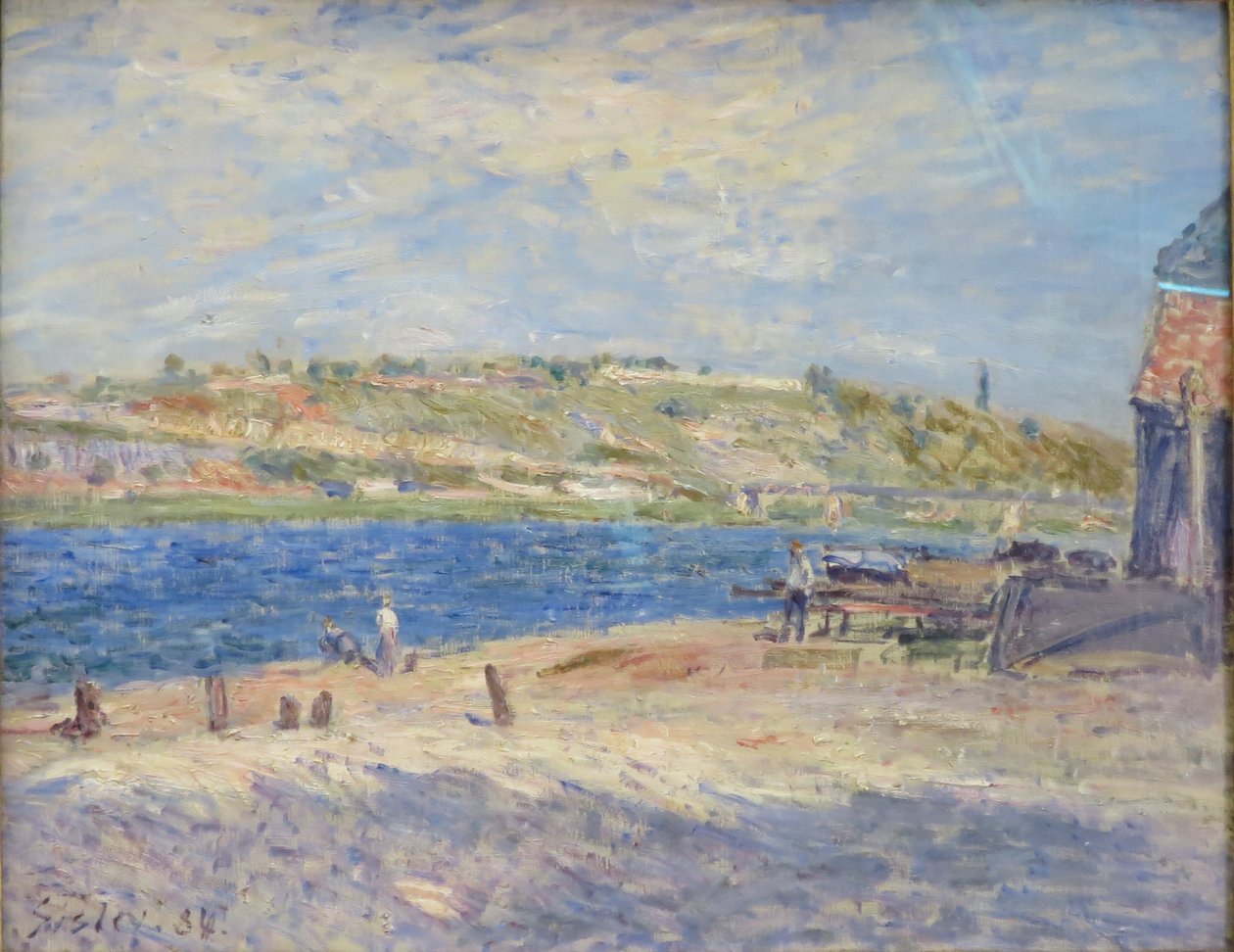 Margem do rio em Saint-Mammès de Alfred Sisley