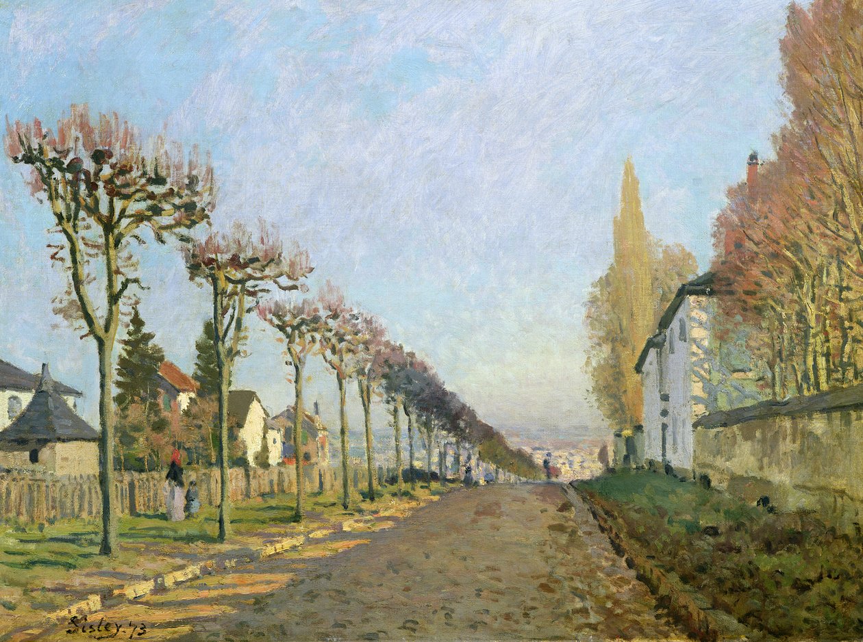 Rua da Máquina, Louveciennes, 1873 de Alfred Sisley