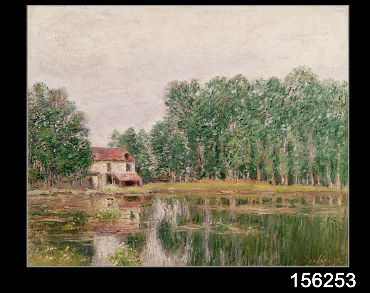 Os bancos do canal em Moret-sur-Loing, 1892 de Alfred Sisley