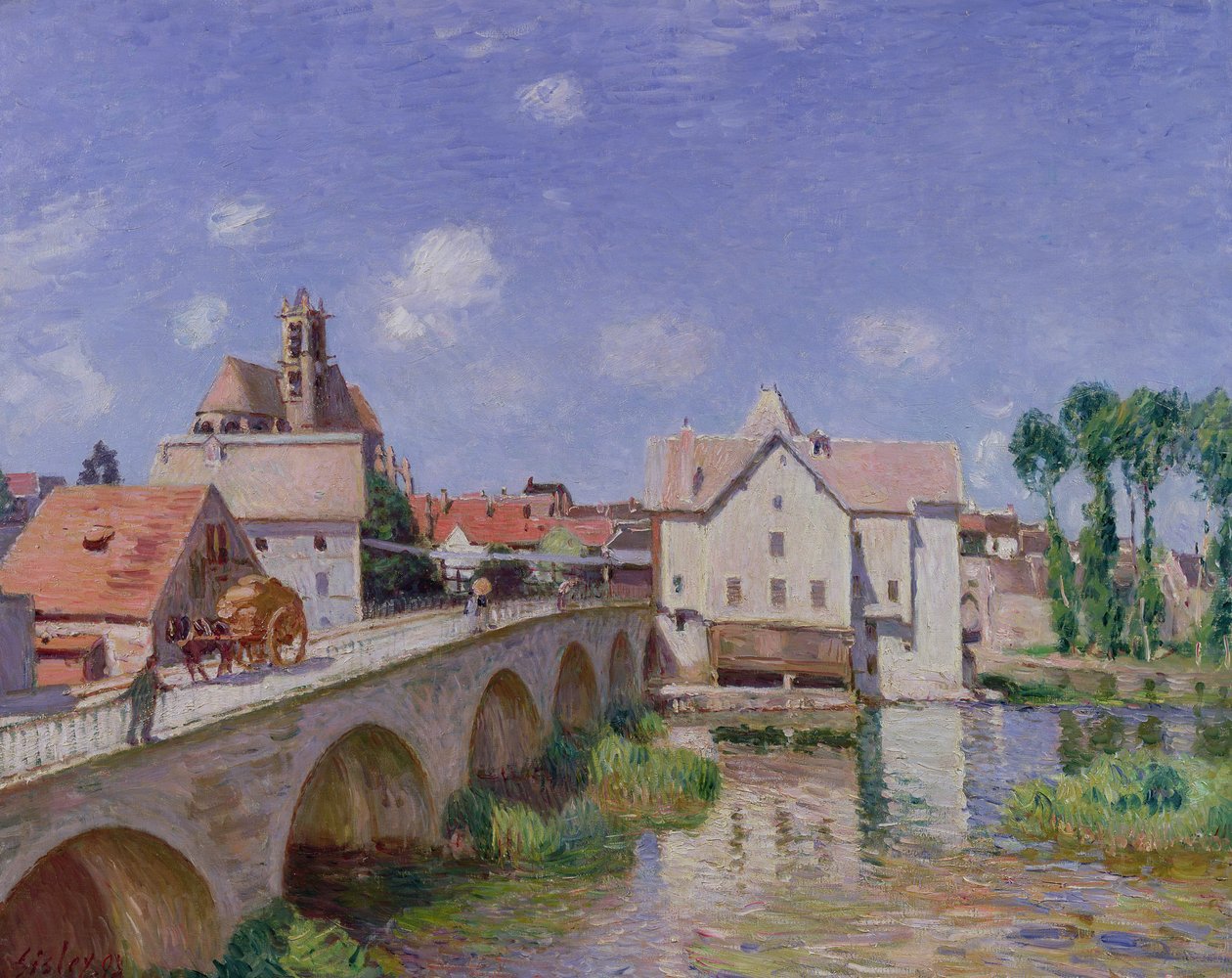 A ponte em Moret, 1893 de Alfred Sisley