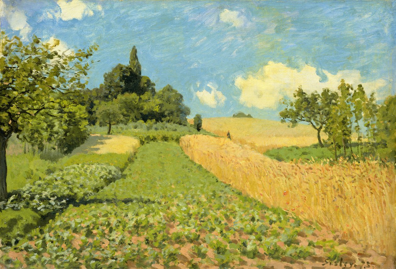 O milharal (perto de Argenteuil) de Alfred Sisley