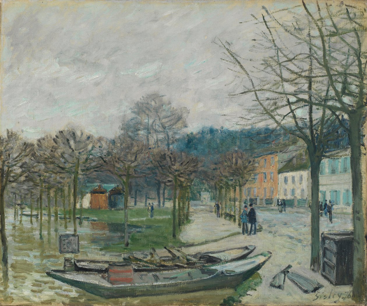 O Dilúvio em Port-Marly, 1876 de Alfred Sisley