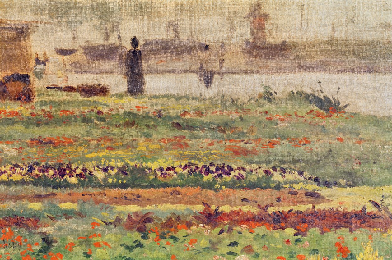 O jardim à beira da água de Alfred Sisley