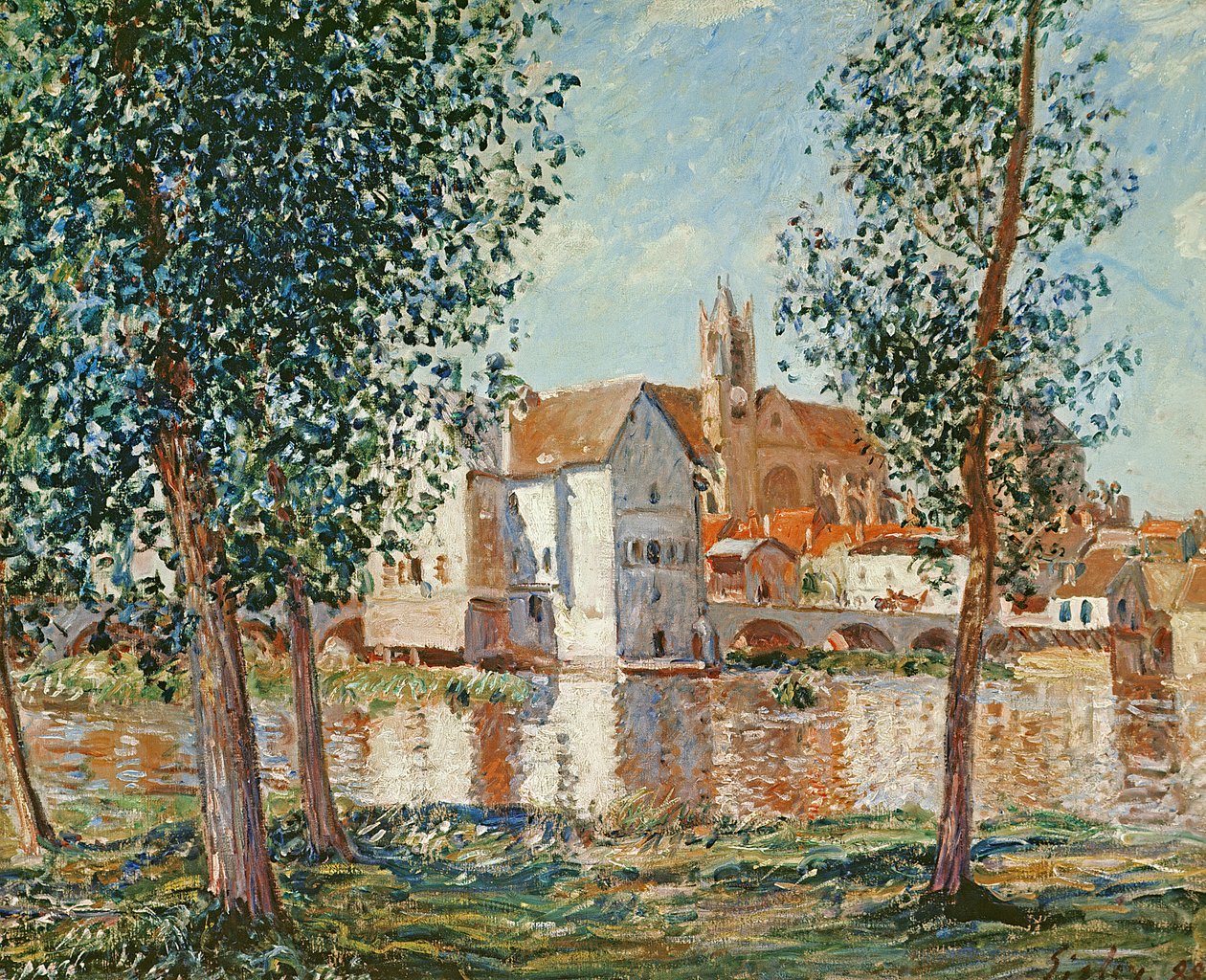 O Loing em Moret, manhã de setembro de Alfred Sisley
