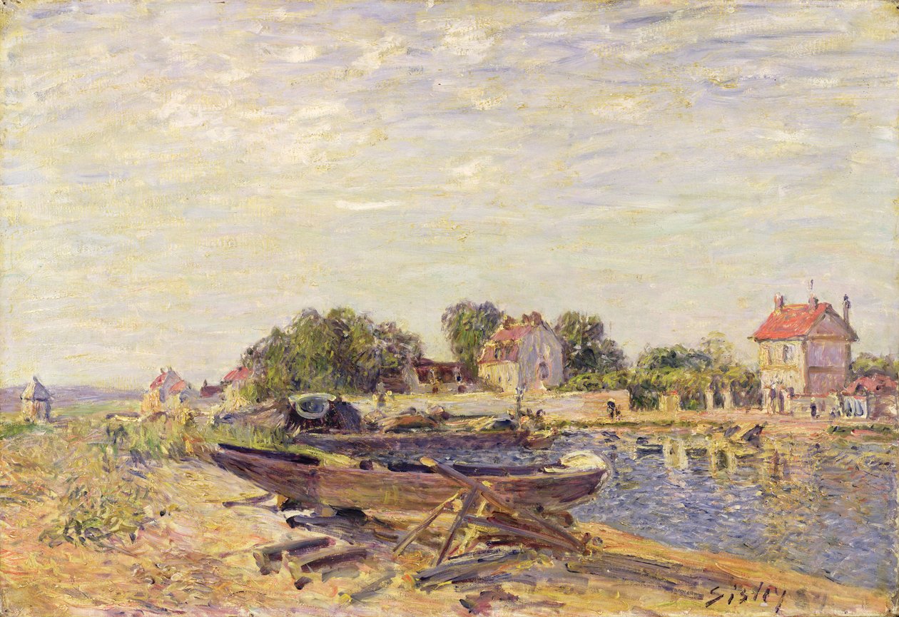 O Loing em Saint-Mammes, 1885 de Alfred Sisley