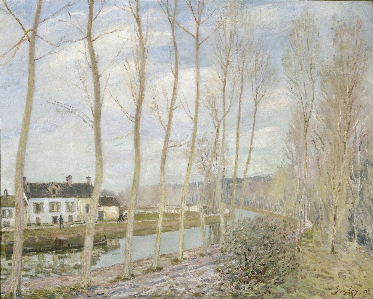 O canal de loings de Alfred Sisley