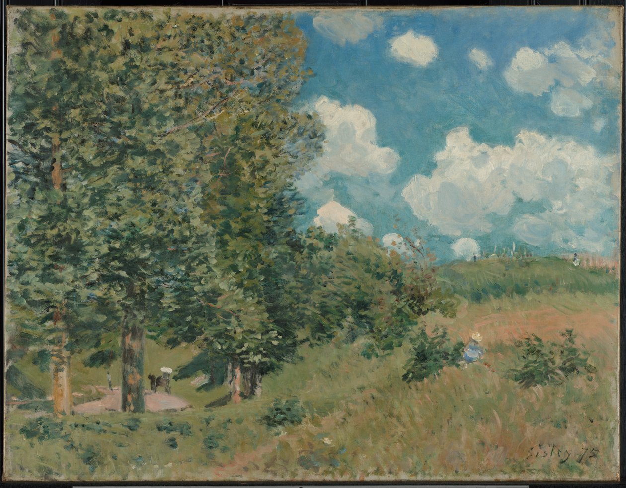 A estrada de Versalhes para Saint-Germain de Alfred Sisley