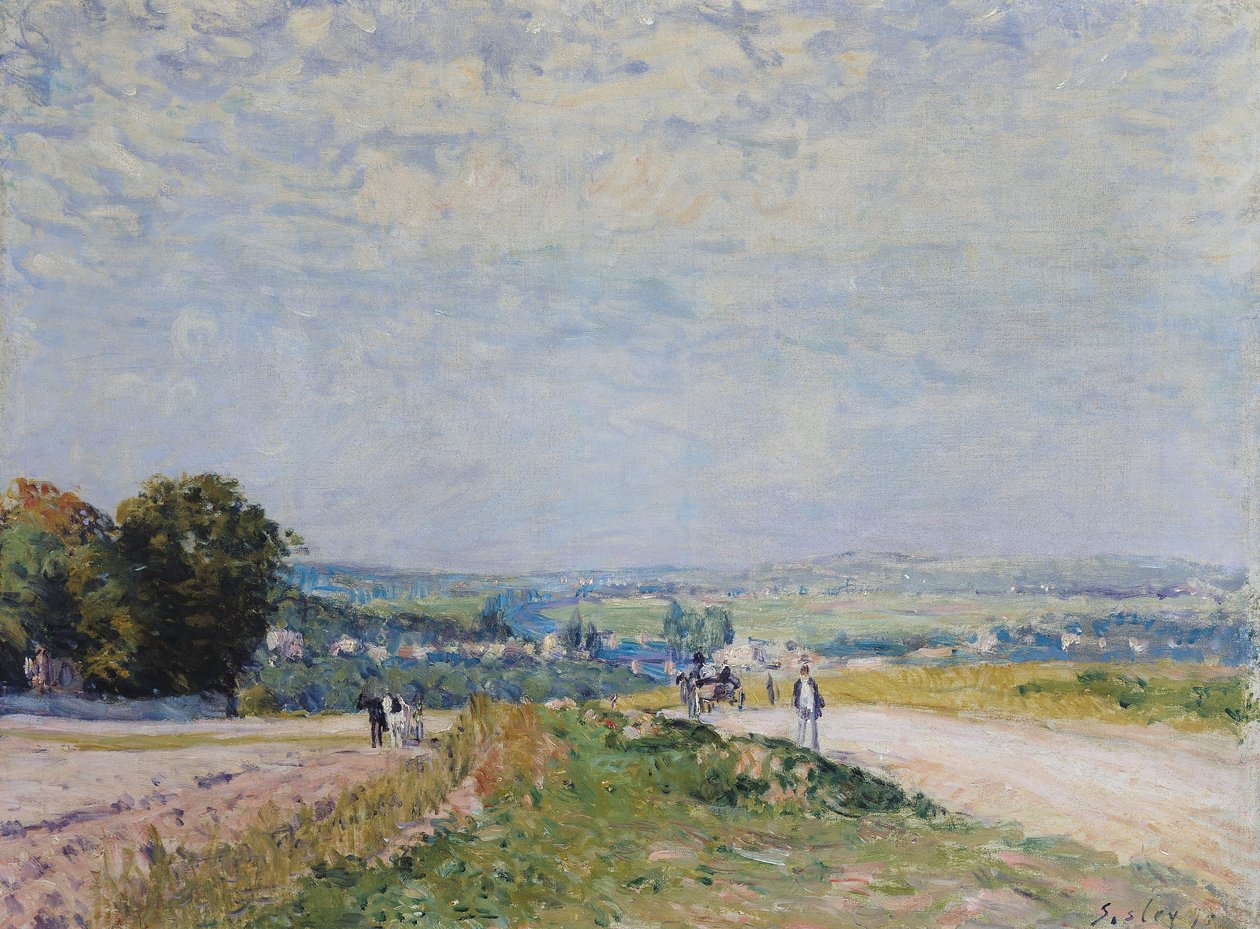 A estrada para Montbuisson em Louveciennes, 1875 de Alfred Sisley