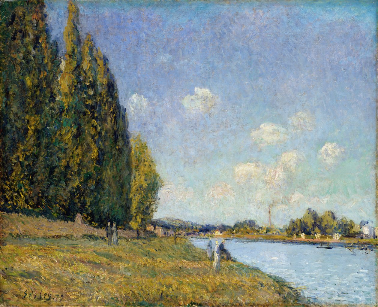 O Sena em Billancourt, 1879 de Alfred Sisley