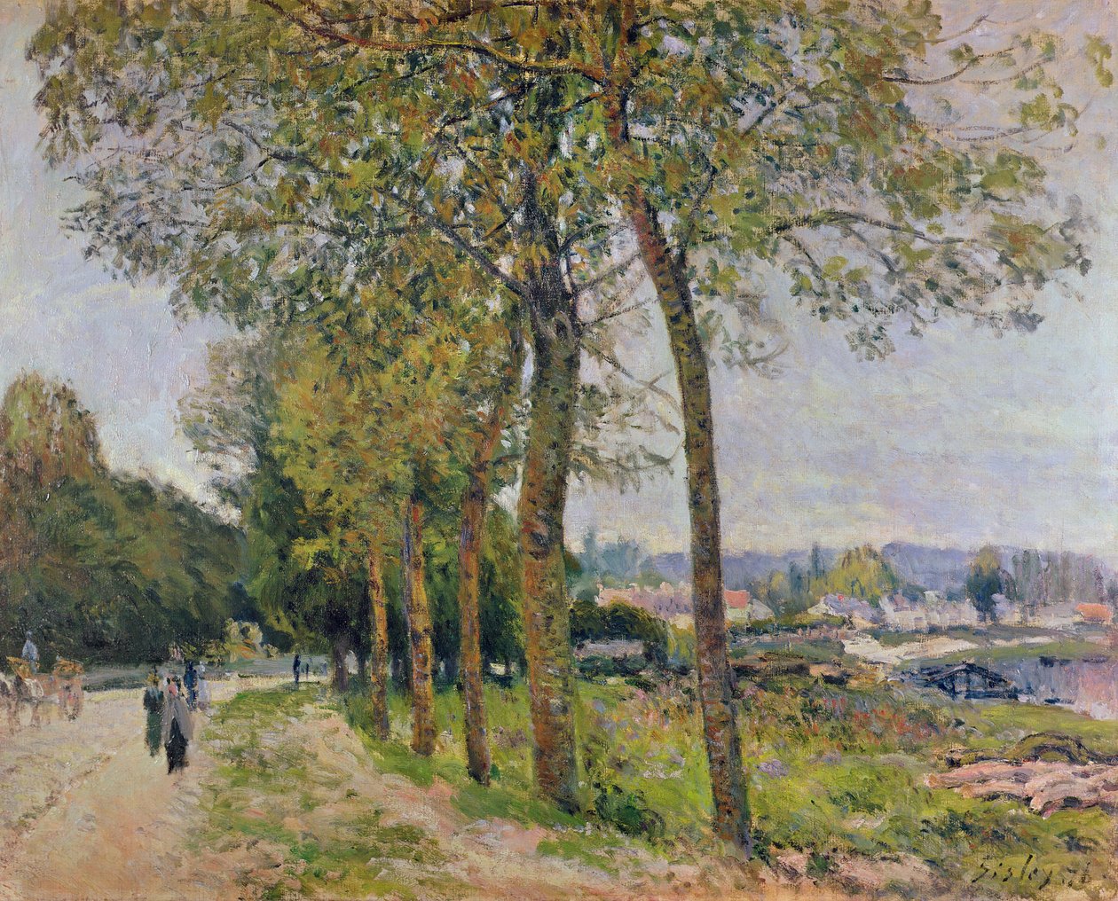O Sena em Marly, 1876 de Alfred Sisley