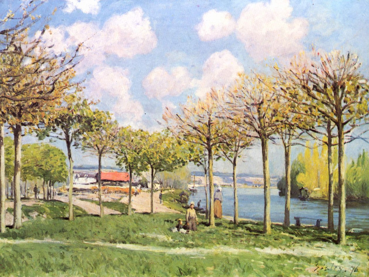 O Sena em Bougival de Alfred Sisley