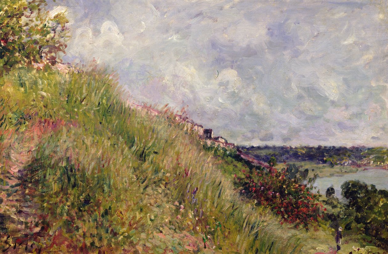 O Sena, vista das encostas da By, 1881 de Alfred Sisley