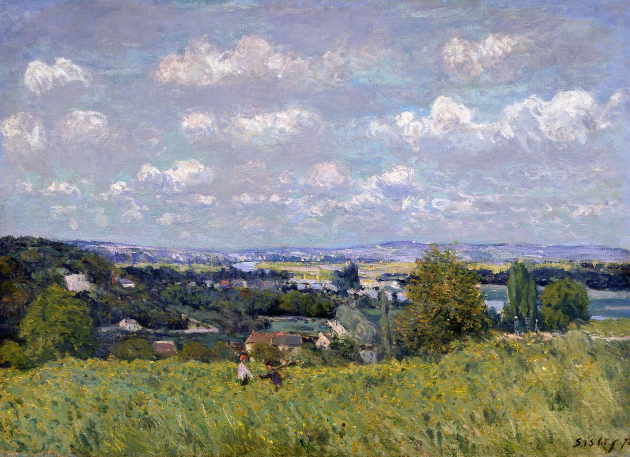 O Vale do Sena em Saint-Cloud, 1875 de Alfred Sisley