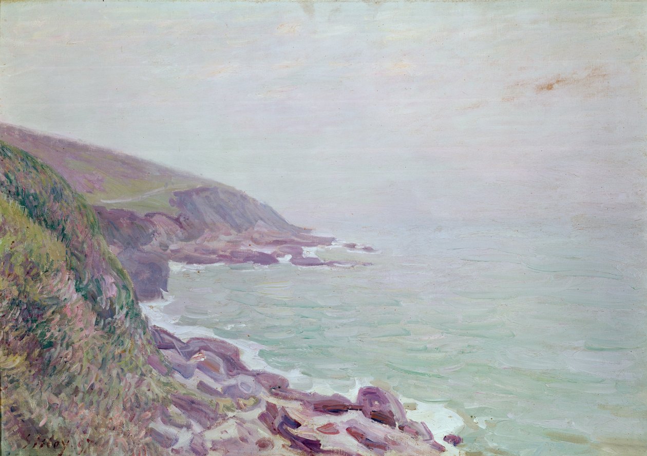 O litoral galês, manhã nublada, 1897 de Alfred Sisley
