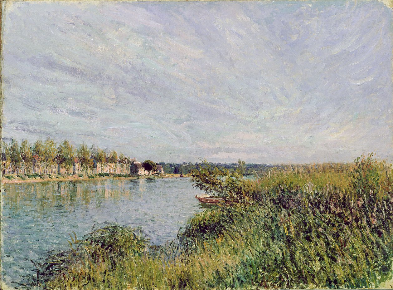 Vista de Saint-Mammes, c.1880 de Alfred Sisley