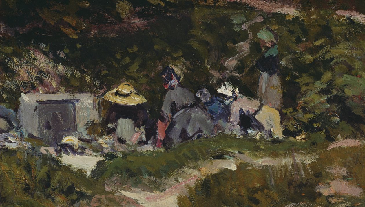 Mulheres Lavagem de óleo sobre tela detalhe de 340101 de Alfred Sisley