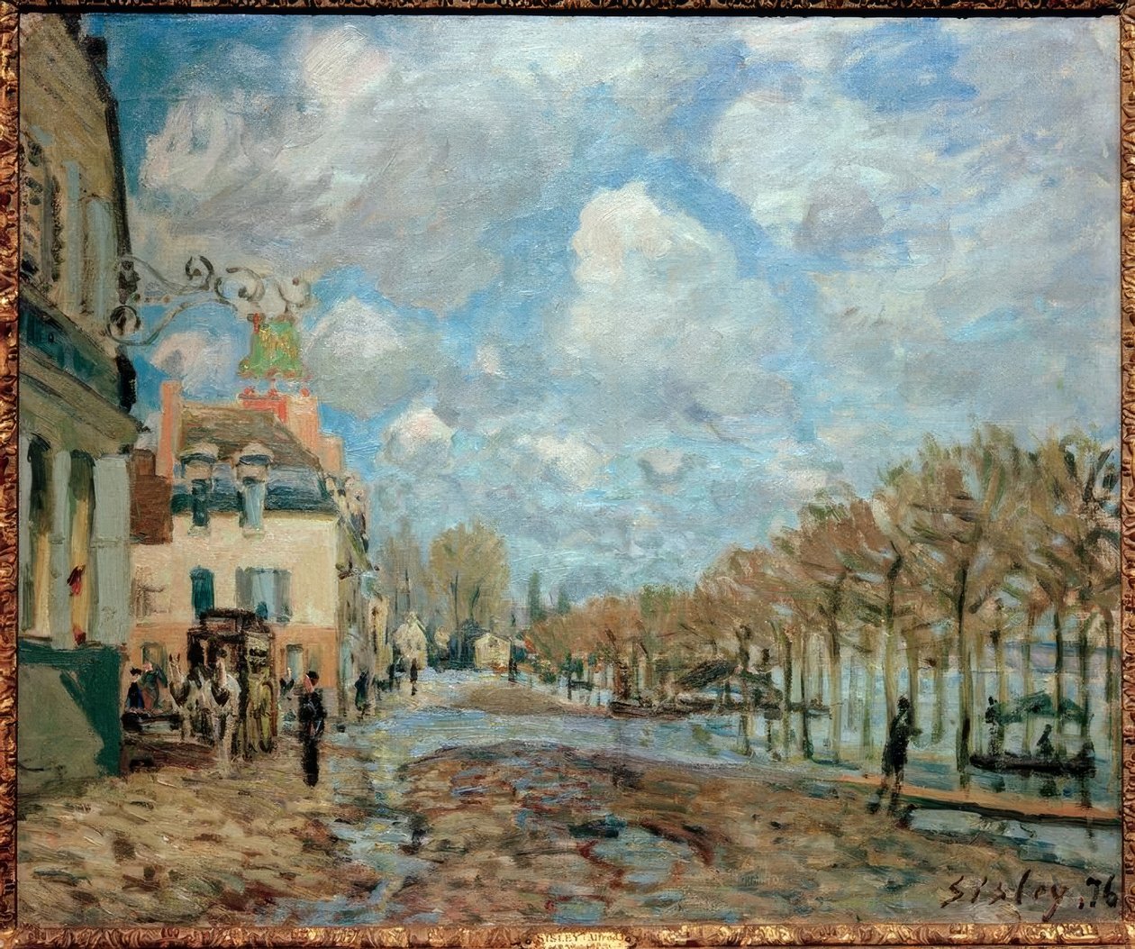 Inundações em Port-Marly de Alfred Sisley