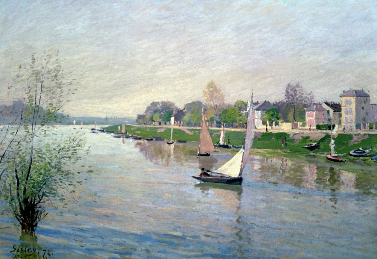 rhe Seine em Argenteuil, 1872 de Alfred Sisley
