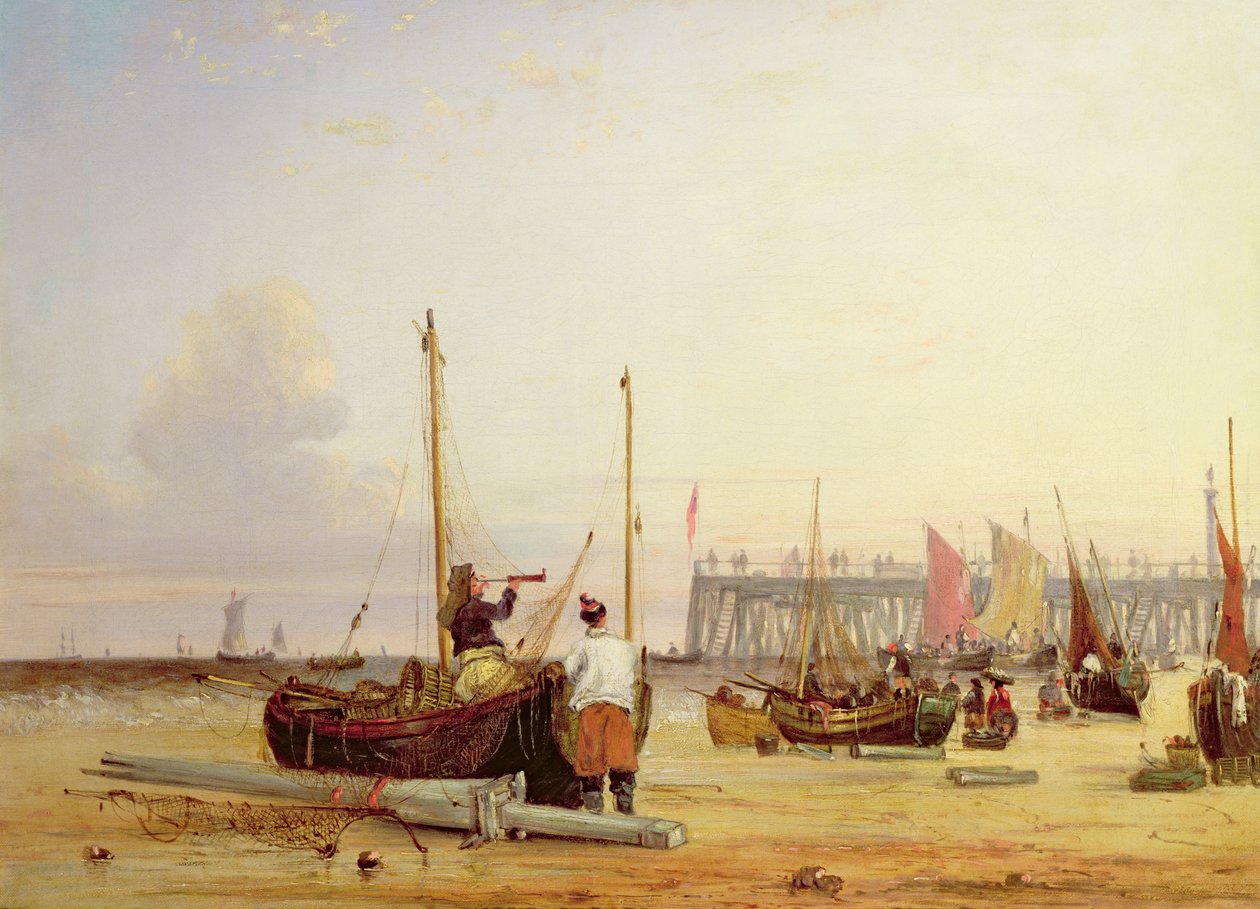 Molhe de Yarmouth, ilha de Wight de Alfred Stannard