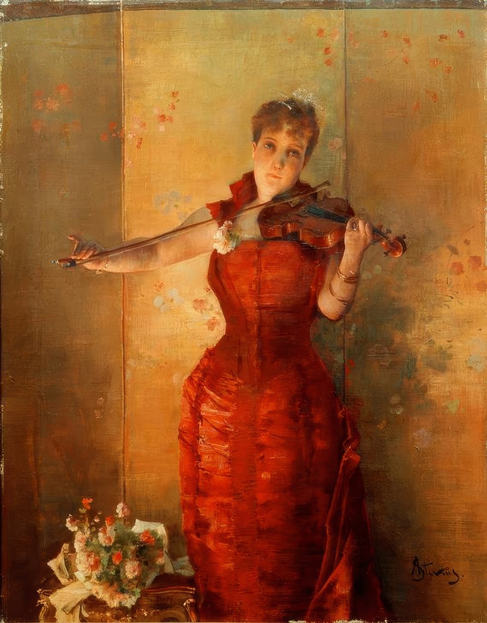 A. Stevens, o violinista de Alfred Emile Stevens