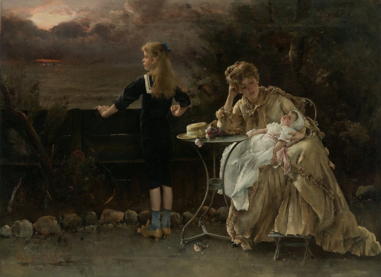 Mãe e seus filhos de Alfred Emile Stevens