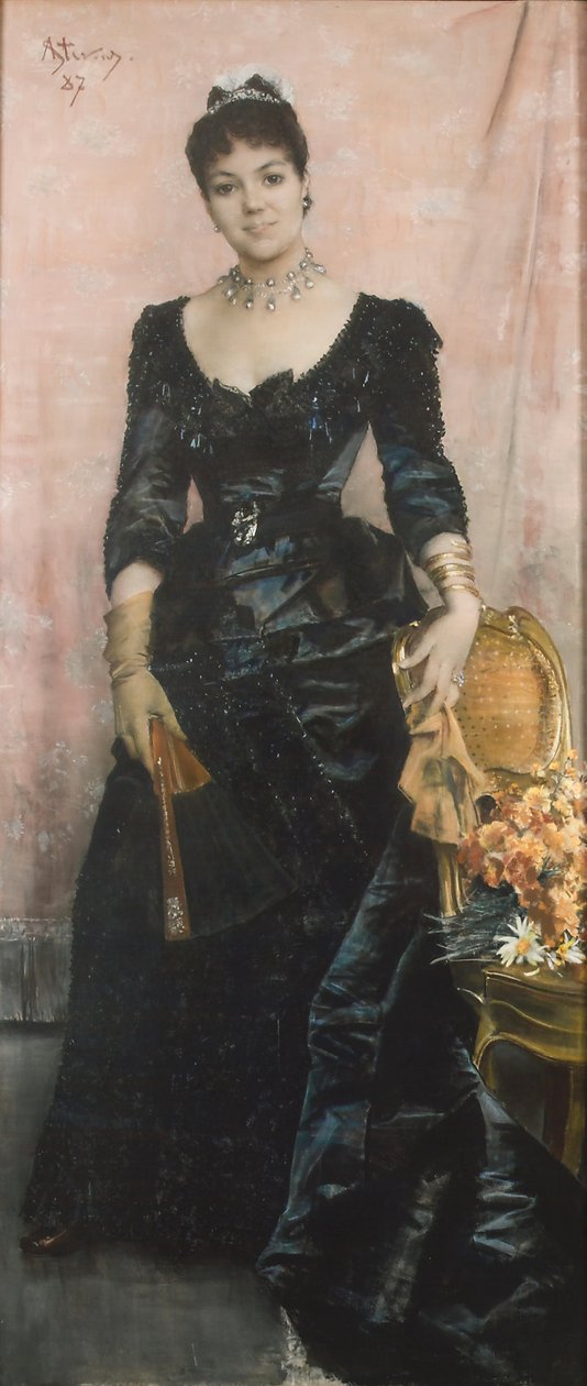 Retrato da baronesa Mesnil de Alfred Emile Stevens