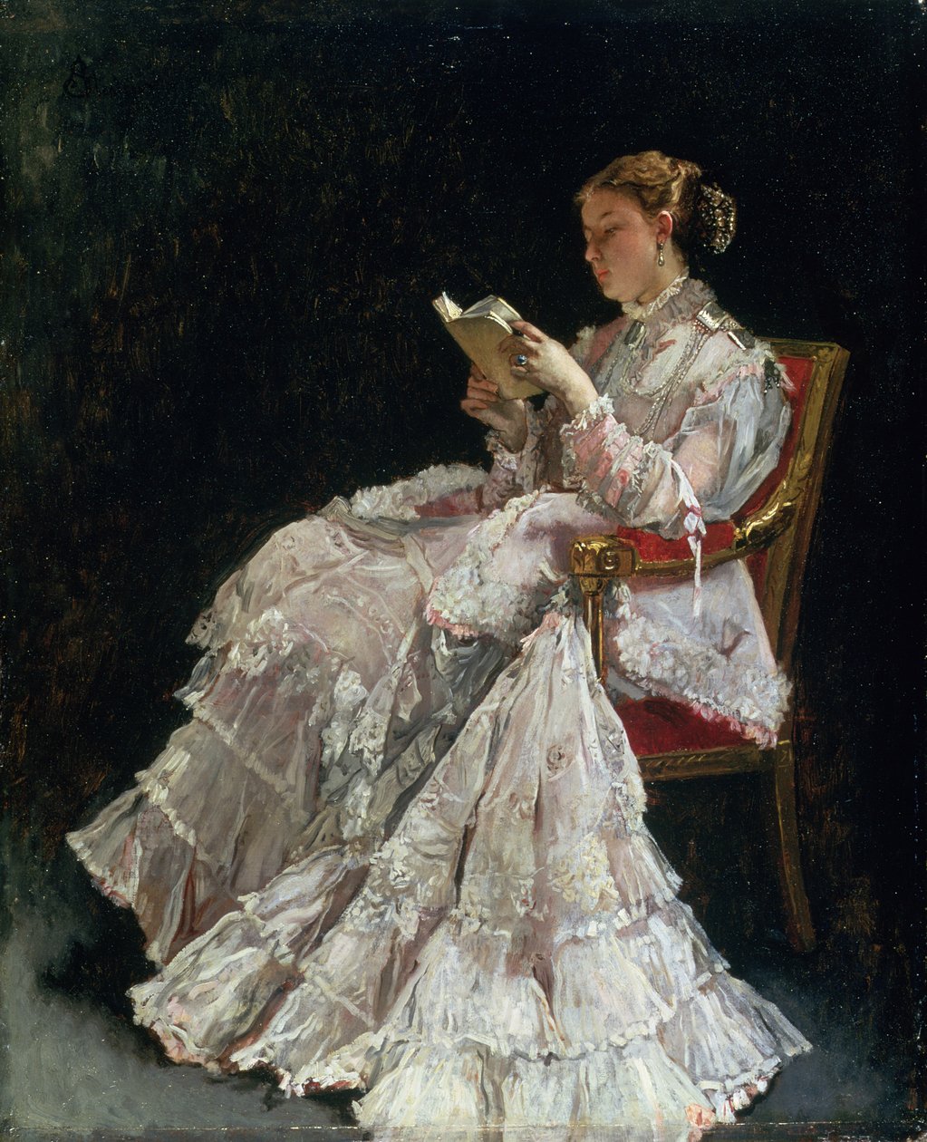O Leitor, c.1860 de Alfred Emile Stevens
