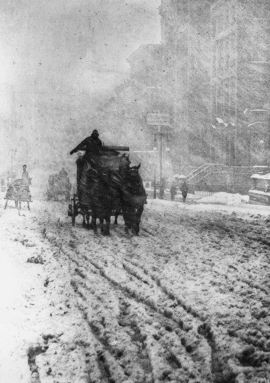 Nova York, Quinta Avenida - Tempestade de Neve de Alfred Stieglitz