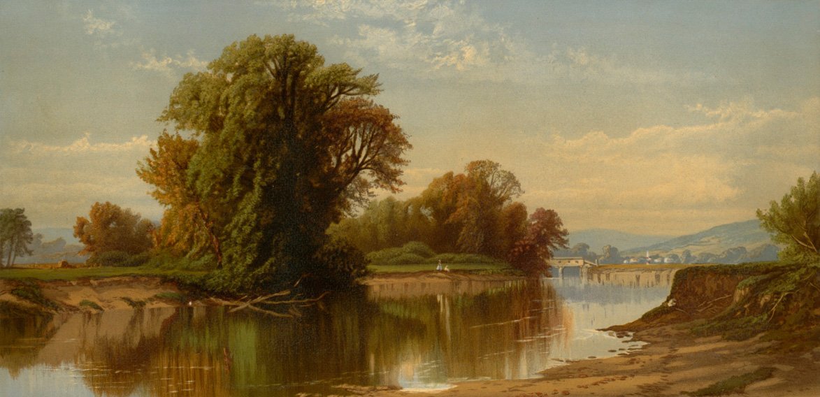 Outono adiantado em Esopus Creek de Alfred Thompson Bricher