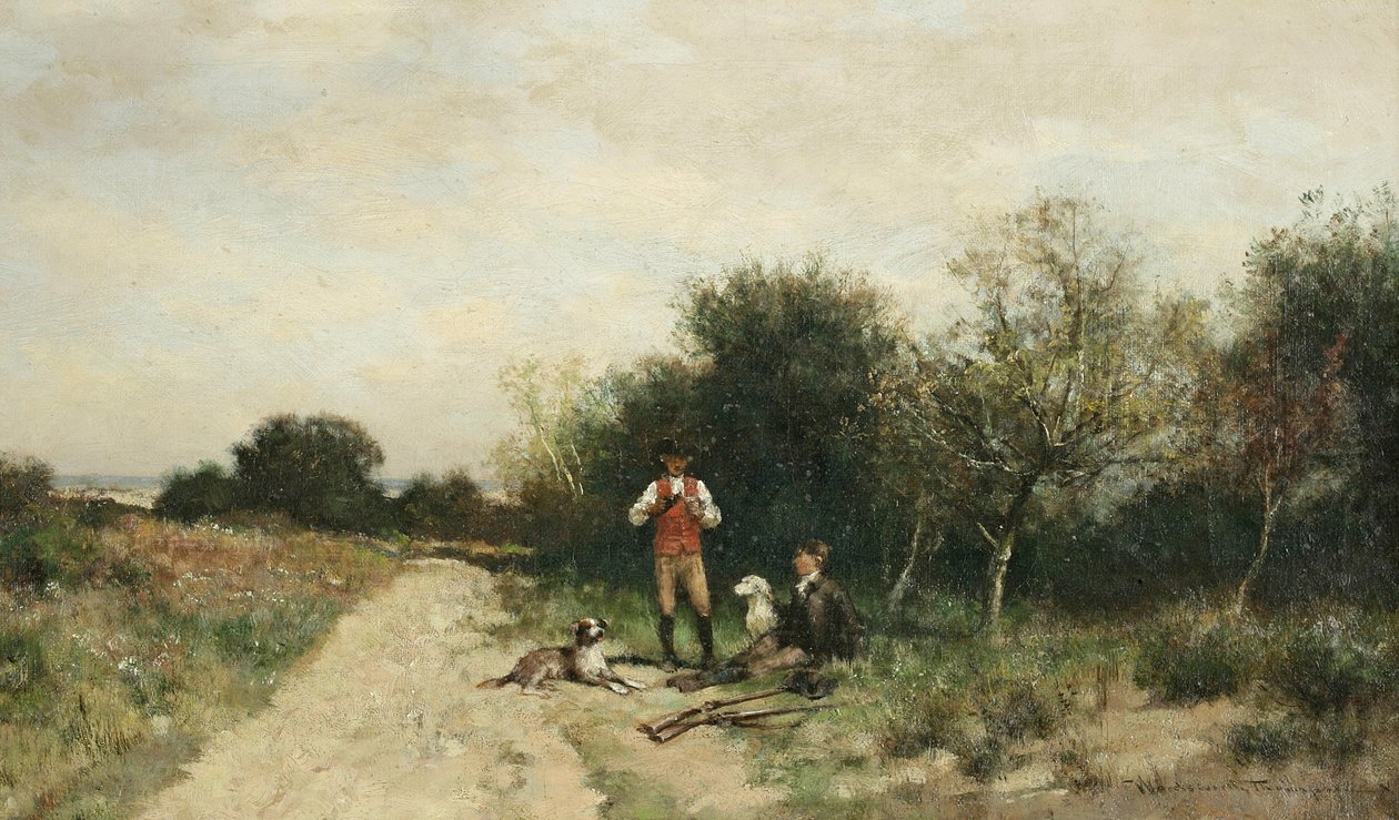 Caçadores fazendo uma pausa de Alfred Wordsworth Thompson
