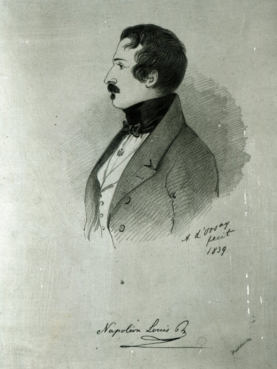 Retrato de Napoleão III (1808-1873) quando jovem, 1839 de Alfred d