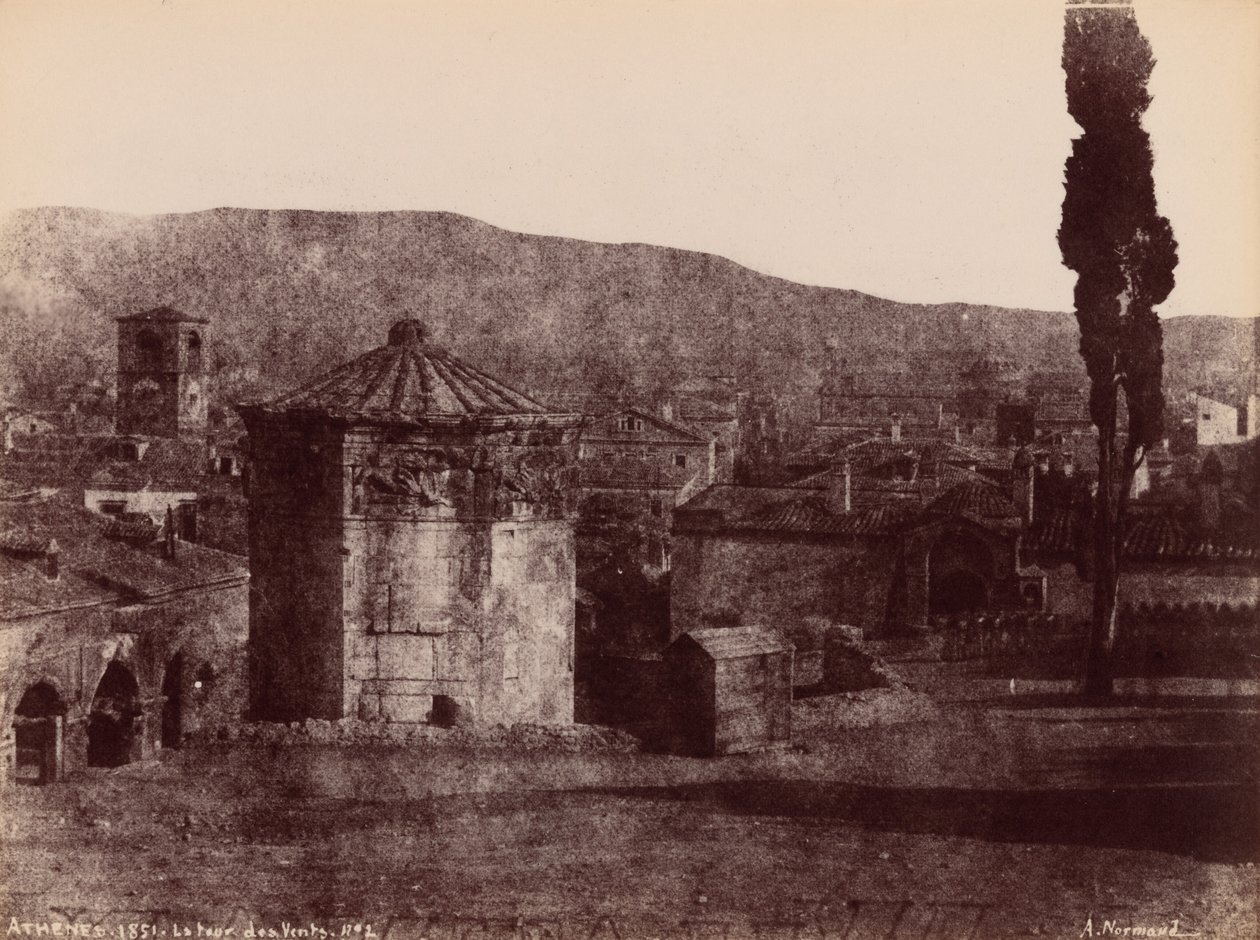 La Tour des Vents, Athenes (A Torre dos Ventos, Atenas),1851 (foto) de Alfred Nicolas Normand