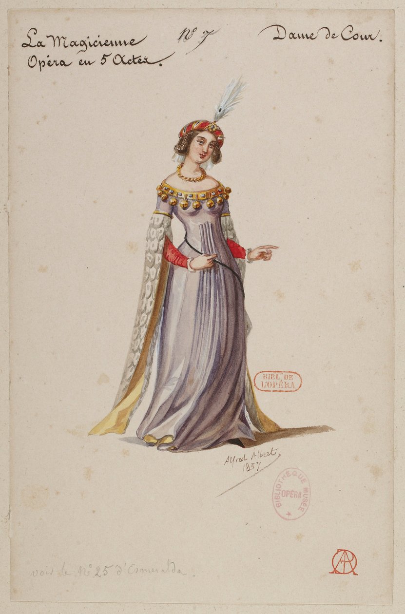 Halévy - La magicienne - figurinos de Alfred Albert - 07. Dama da corte de Alfred Albert