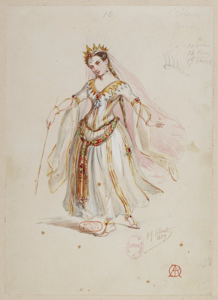 Halévy - La magicienne - modelos de figurinos de Alfred Albert - 10. fadas, coro feminino de Alfred Albert