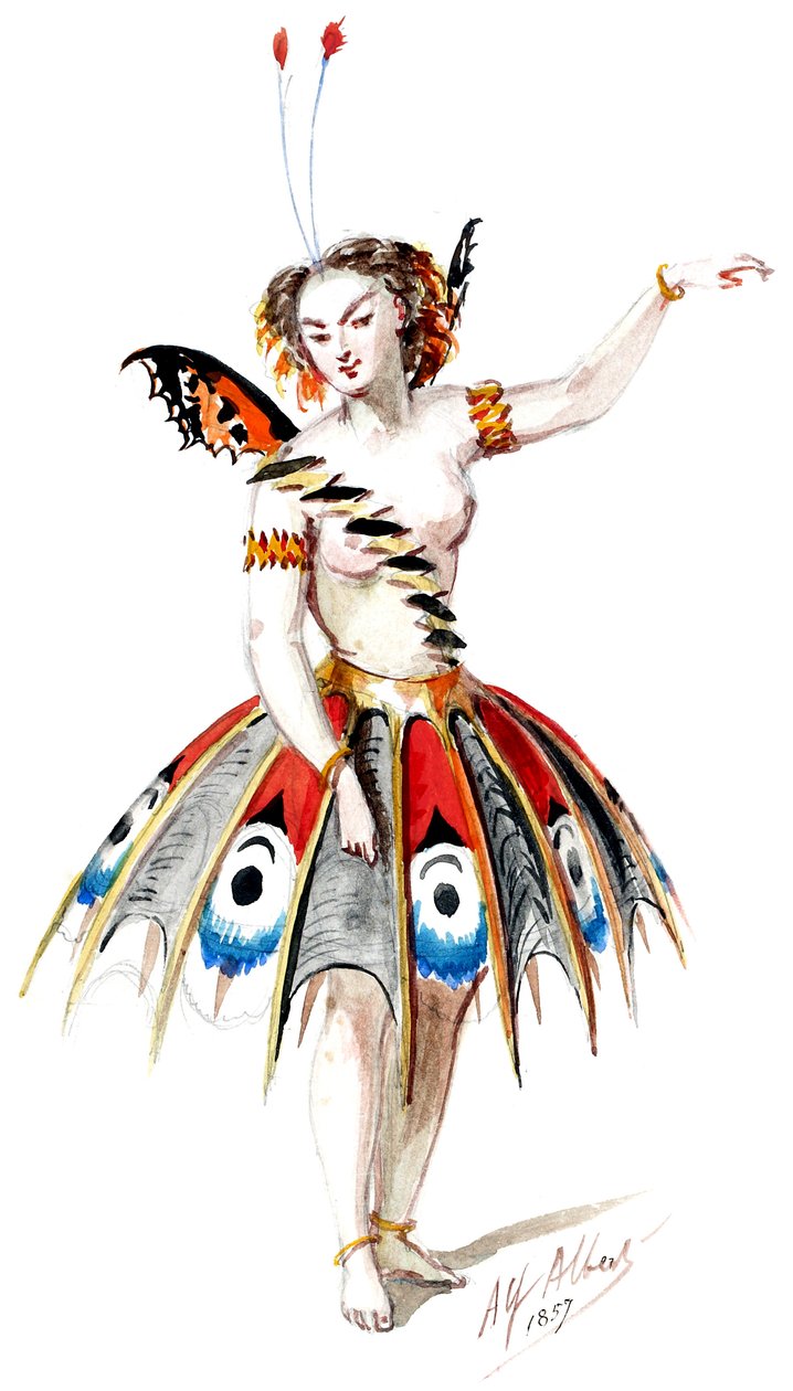 Halévy - La magicienne - modelos de figurinos de Alfred Albert - 11. Papillon (retocado) de Alfred Albert