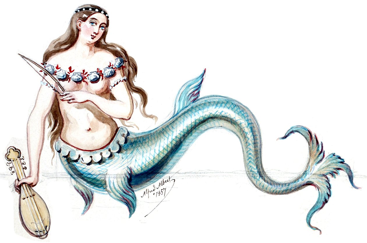 Halévy - La magicienne - modelos de figurinos por Alfred Albert - 14. Sirene (retocada) de Alfred Albert