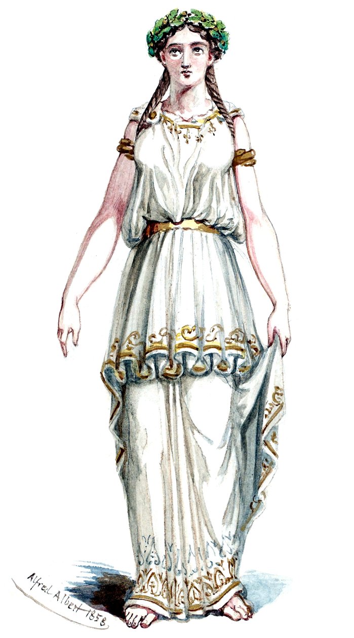 Halévy - La magicienne - modelos de figurinos de Alfred Albert - 21. Mélusine, 3º fato (retocado) de Alfred Albert