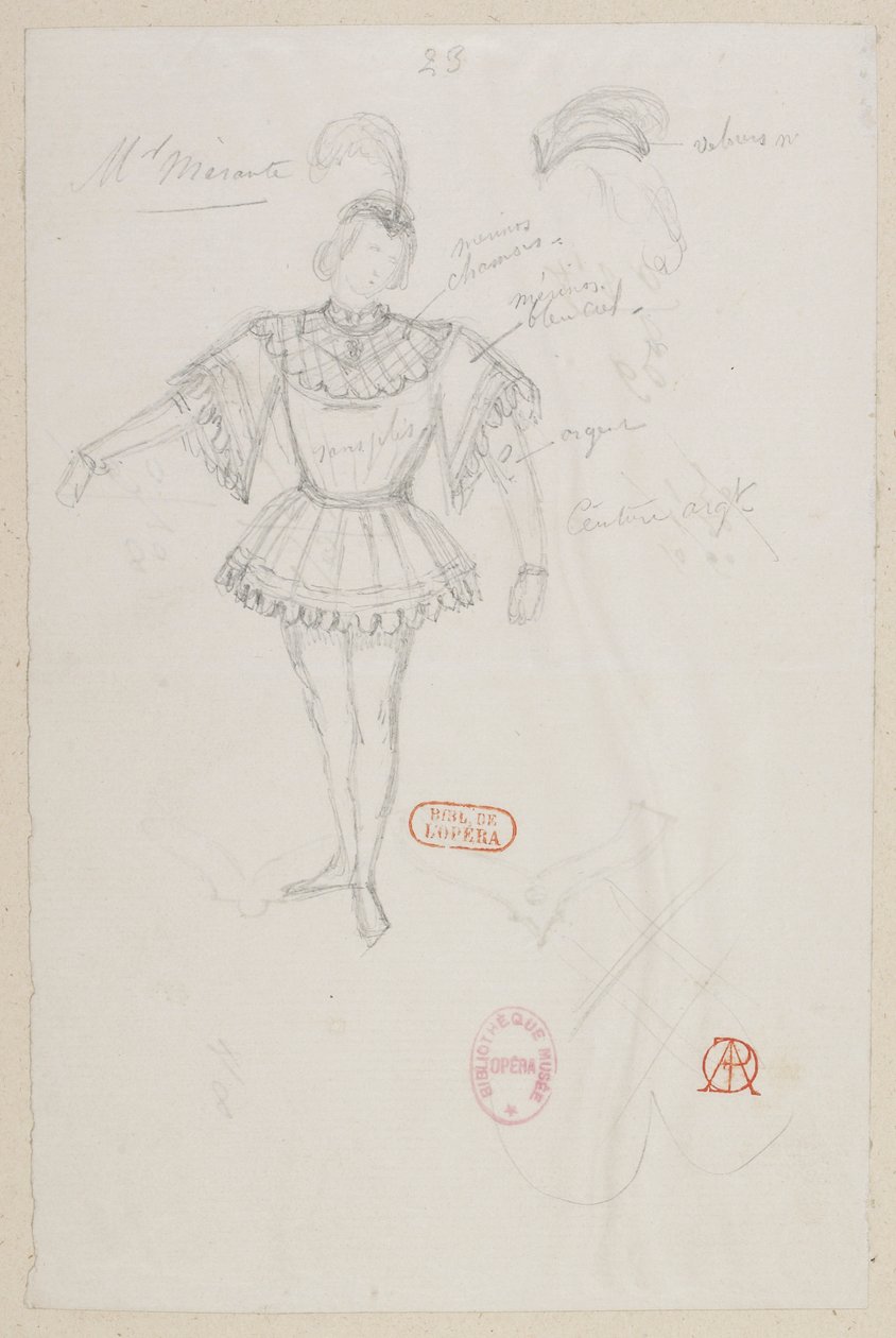 Halévy - La magicienne - modelos de figurinos de Alfred Albert - 23. M. Mérante, (pas de deux) de Alfred Albert