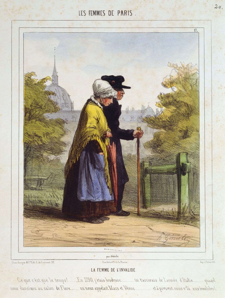A mulher dos Invalides, das mulheres de Paris, 1841-42 de Alfred Andre Geniole