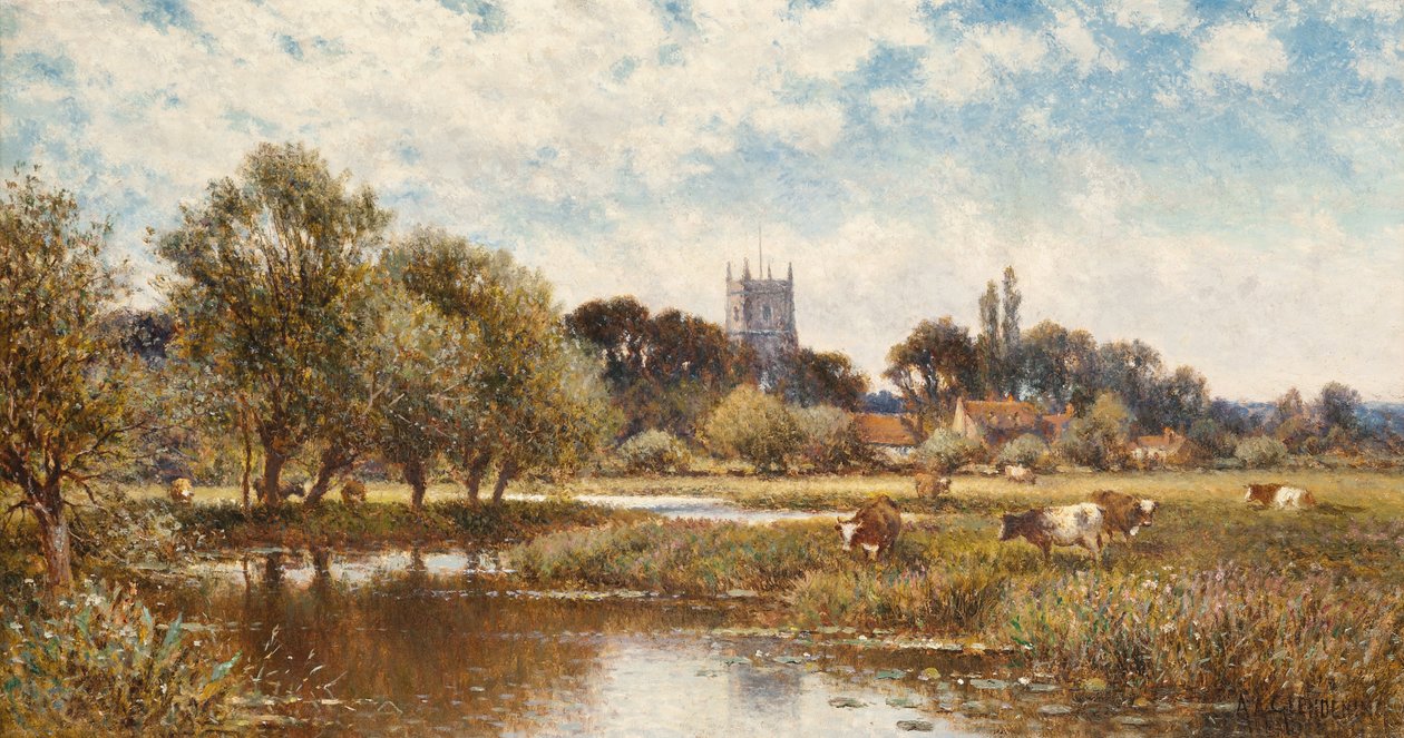 Rega de gado, Kempstead-on-Thames de Alfred Augustus Glendening