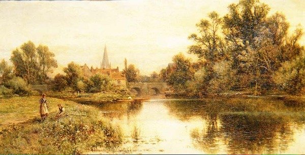 O Tamisa em Marlow de Alfred Augustus Glendening