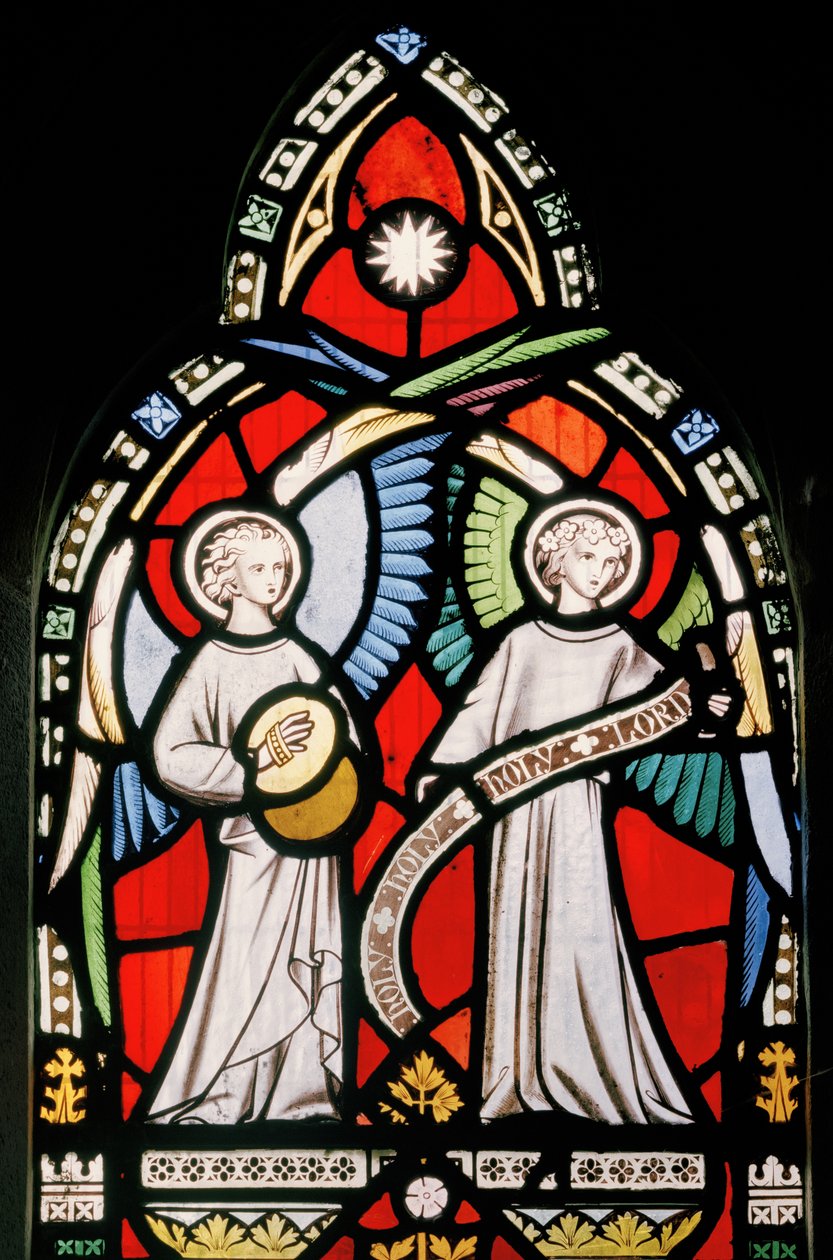 Anjos musicais, 1857 (vitral) de Alfred Bell