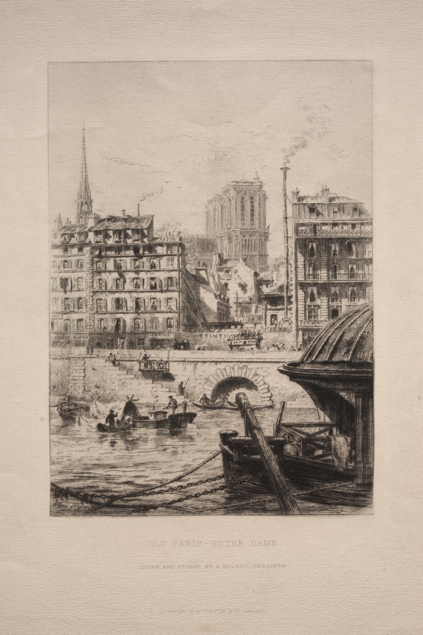 Paris velha: Notre Dame de Alfred Brunet Debaines