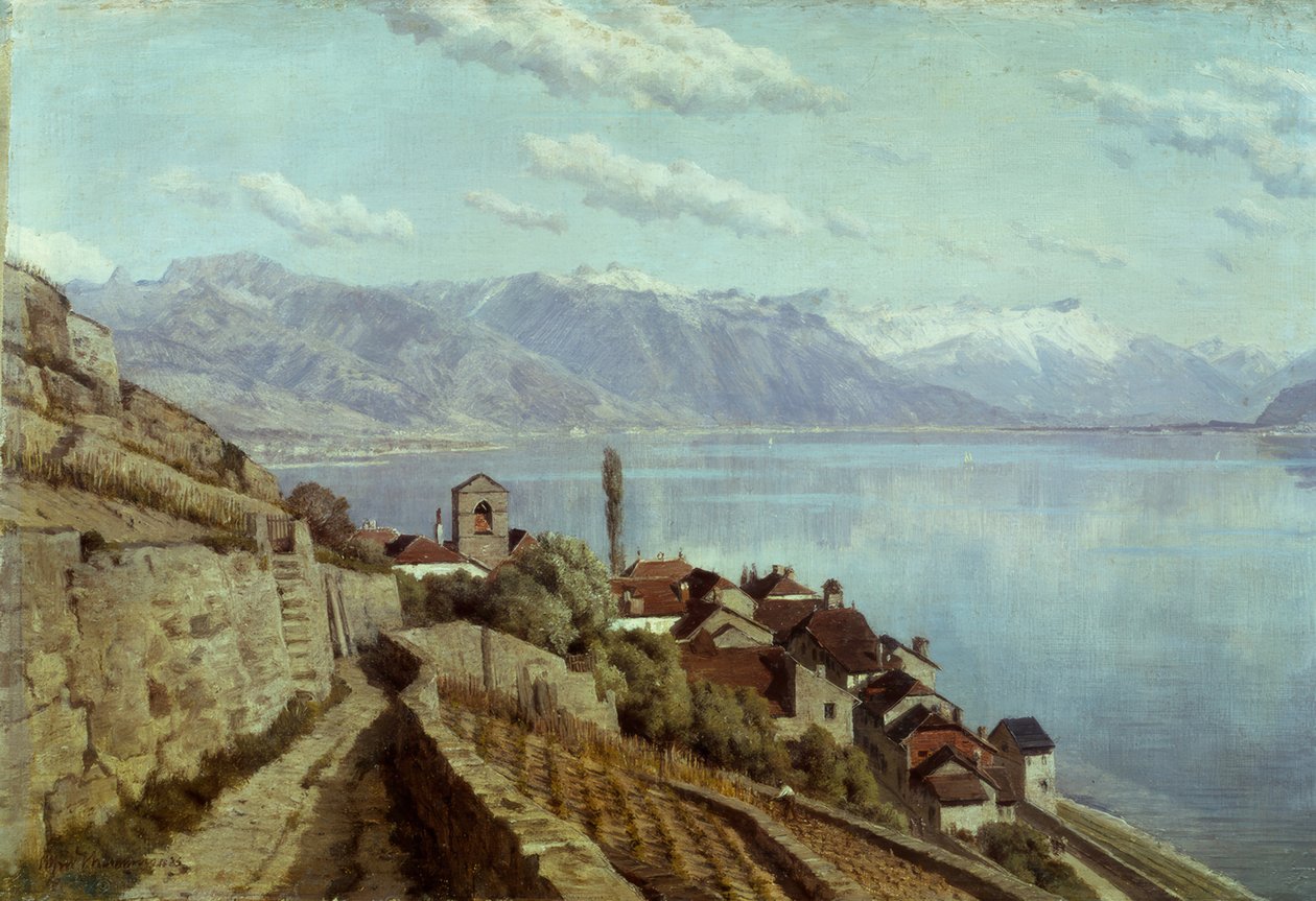 A aldeia de Saint-Saphorin de Alfred Chavannes