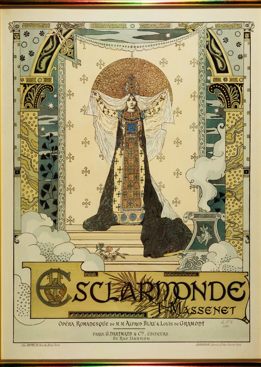 Esclarmonde, ópera de Jules Massenet (12 de maio de 1842 - 13 de agosto de 1912) de Alfred Choubrac