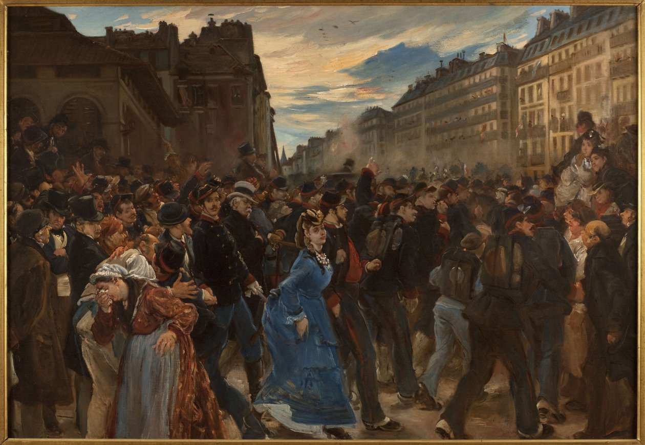 Le départ des mobiles, en juillet 1870, ca. 1879 (óleo sobre tela) de Alfred Dehodencq