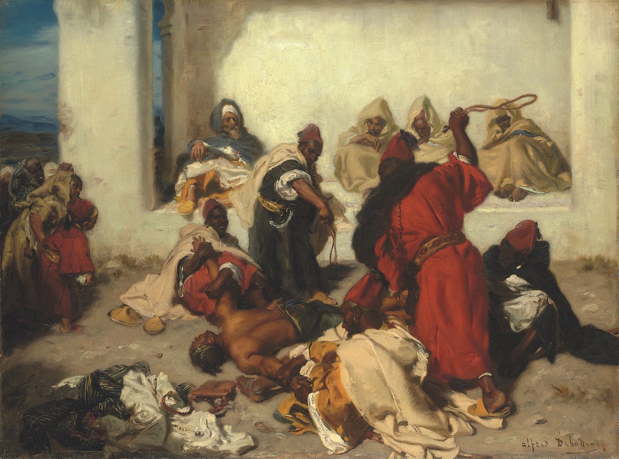 O ladrão capturado (óleo sobre tela) de Alfred Dehodencq